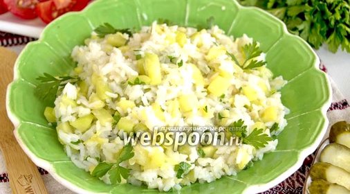 Кабачки тушёные с рисом