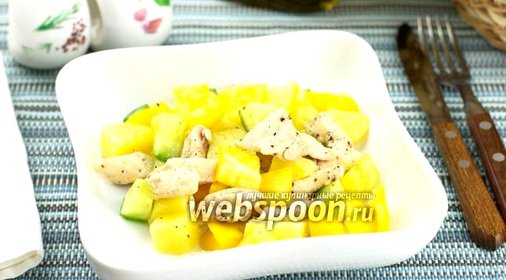 Салат из курицы и сладкого перца