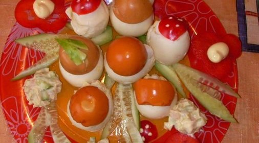 Яйца с ветчиной Боровички