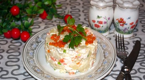 Салат Уральские самоцветы