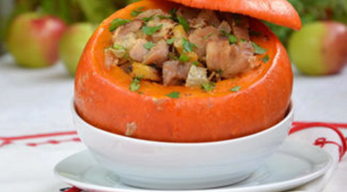 Сытный тыквенный горшочек