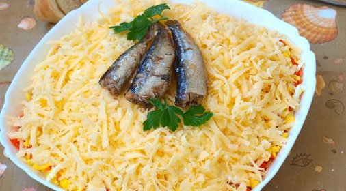 Салат Океан со шпротами