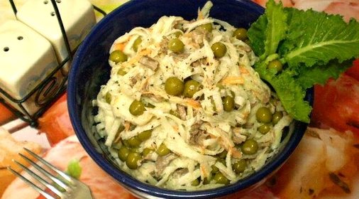 Салат из кольраби и говядины