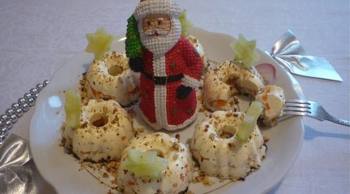 Порционный салат Снежные горки