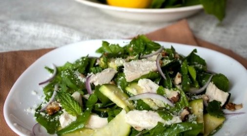 Салат с кабачками и курицей