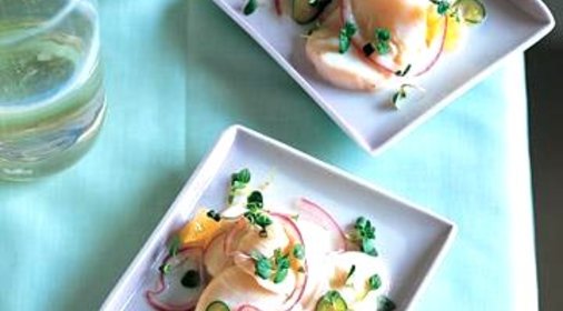 Севиче с мятой и грейпфрутом