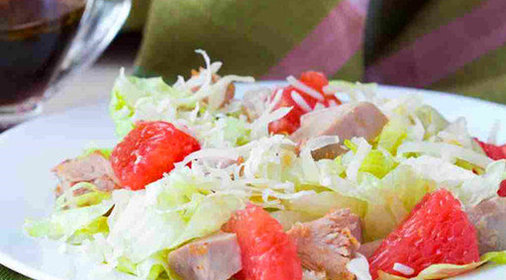 Салат с грейпфрутом и куриной грудкой