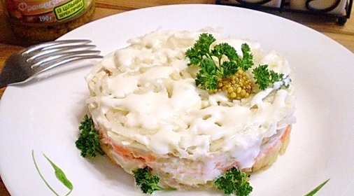 Салат адмиральский с редькой