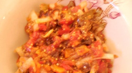 Икра из запеченных овощей
