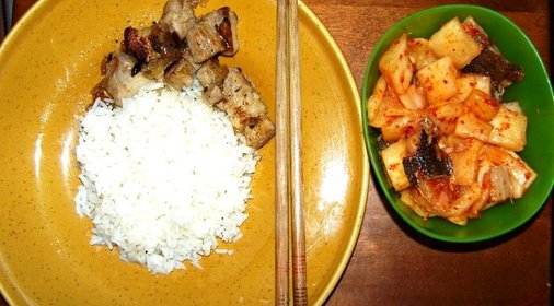 Дайкон с камбалой по-корейски