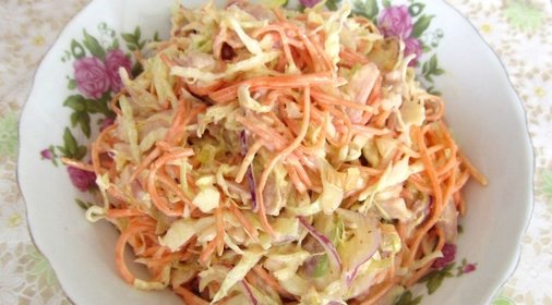 Салат с морковкой и курицей