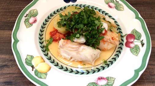 Треска с овощами запеченная в духовке