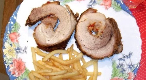 Малосольная копченая свинина