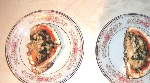 Судак, фаршированный грибами