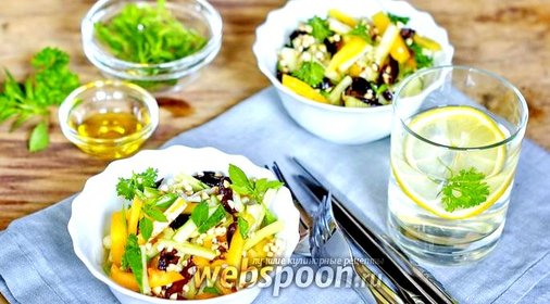 Салат с зелёной гречкой