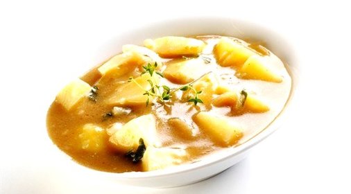 Картофельный суп на мясном бульоне