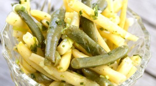 Желтая фасоль в мятном масле