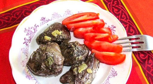 Печень индейки в сметане