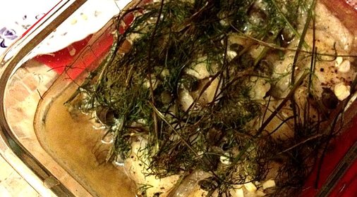 Лобань духовая с зеленью