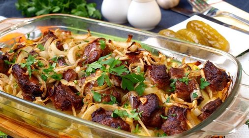 Запечённая картошка со свиными рёбрышками