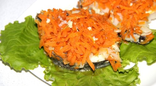 Треска запеченная с морковью