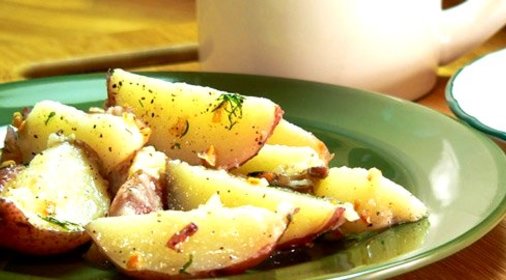 Картошка с чесноком и укропом