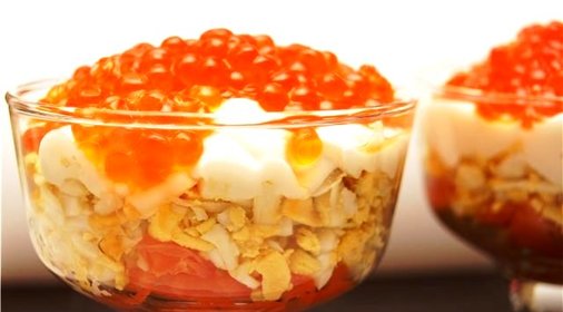 Салат с красной икрой