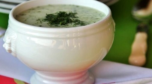 Холодный суп с огурцом