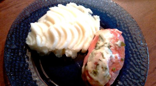 Пюре с сардельками