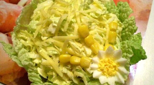 Салат капустный с ананасом