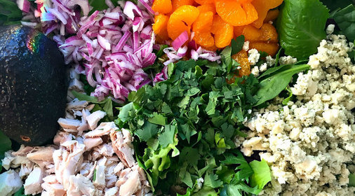 Весенний салат с мандаринами