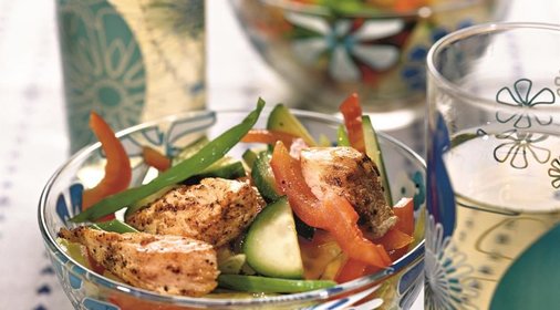 Салат с молодым картофелем и курицей
