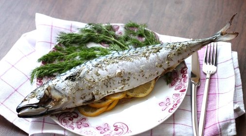 Скумбрия запеченная в микроволновке