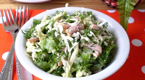 Капустный салат с майонезом