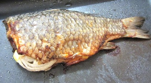 Речной окунь в духовке без чистки чешуи