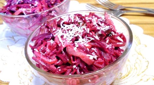 Салат свекольный с сердечками и желудками