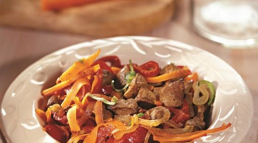 Салат с куриной печенкой