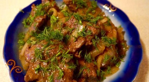 Печень с луком по-венециански