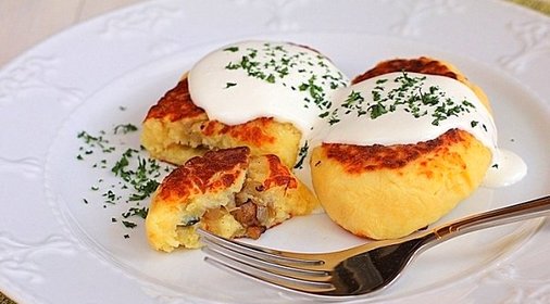 Картофляники с грибами