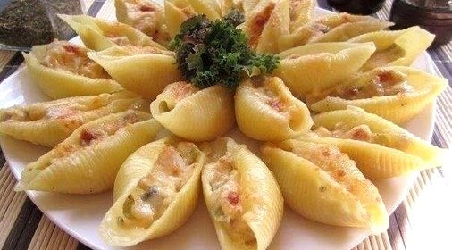 Жюльен в больших ракушках конкильони