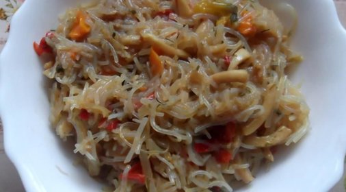 Фунчоза с кальмарами