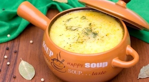 Суп с белыми грибами и плавленым сырком