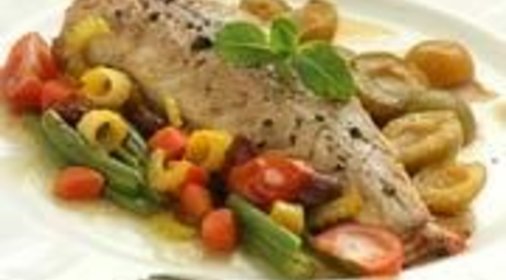 Барабулька с мирабелью