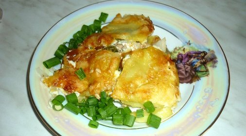 Запеченная рыба с овощами в духовке