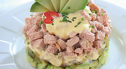 Салат из запеченного мяса