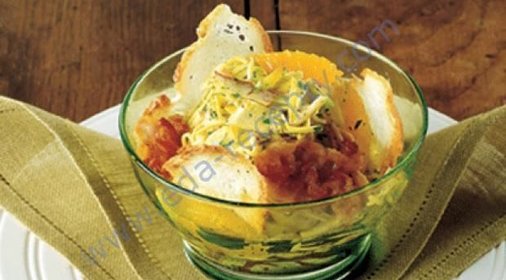 Салат с мясом и апельсинами