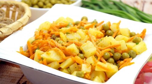 Салат из картофеля с морковью по-корейски