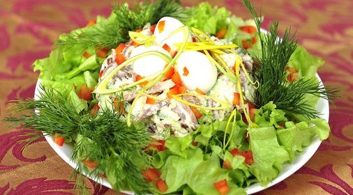 Салат Перепелиное гнездо