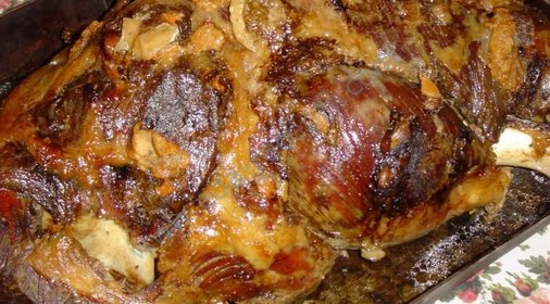 Запеченная баранья нога