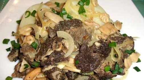 Жареные сморчки